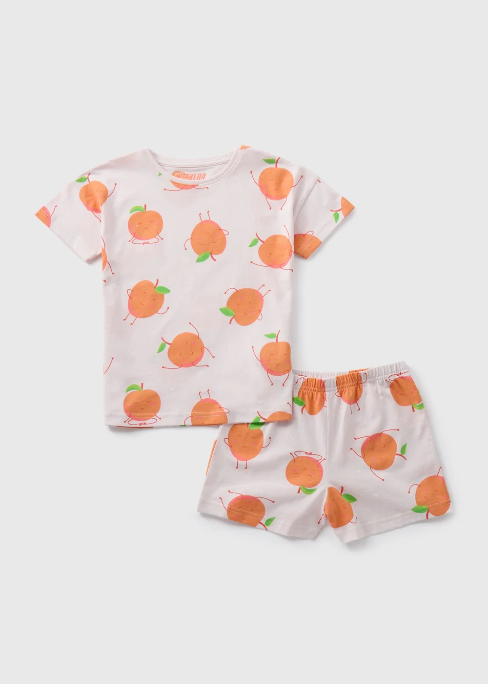 Girls Peach Print Pyjamas Set (4-12yrs) - Age 4 Years Image 1