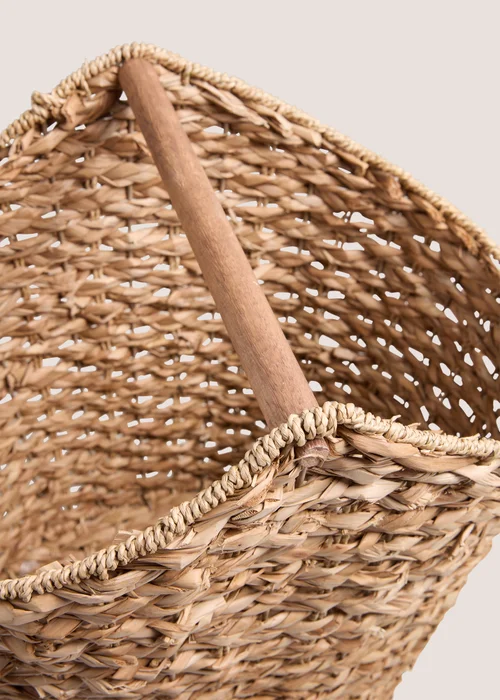 Natural Rush Log Basket (45cm x 35cm x 49cm) Image 2