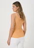 Peach Scoop Neck Ribbed Jersey Vest - Size 8 Image 2