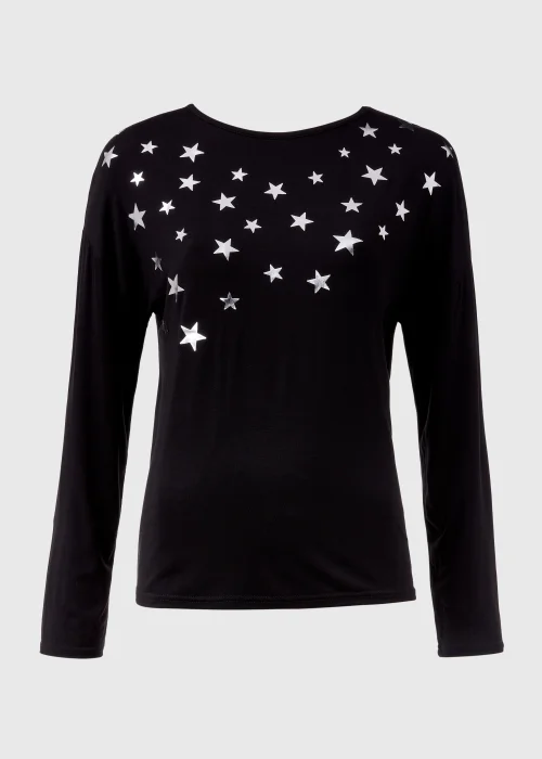 Black Star Foil Print Top - 8 Image 5