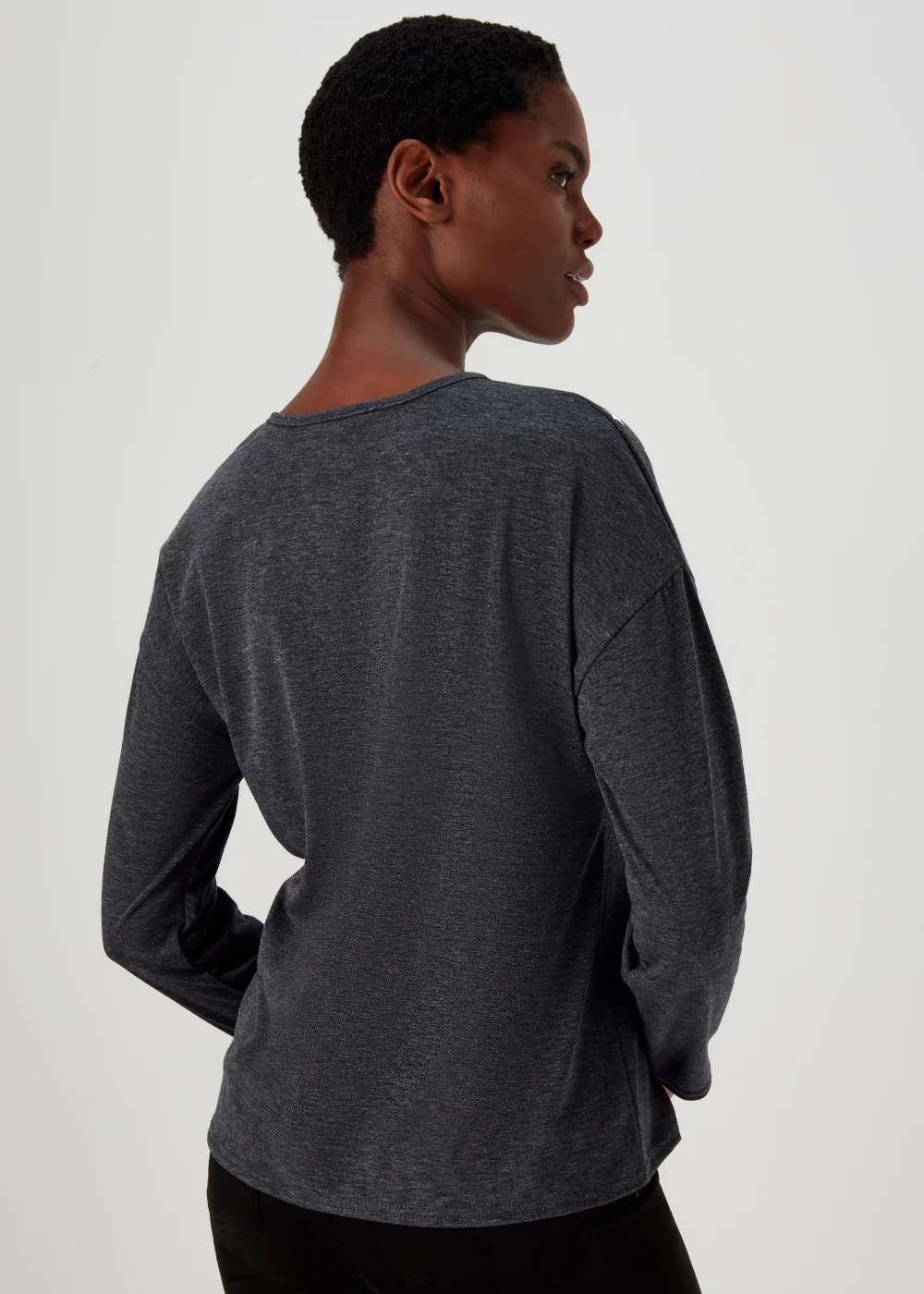 Grey Star Foil Print Top - 8 Image 2