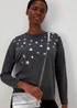Grey Star Foil Print Top - 8 Image 1