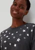 Grey Star Foil Print Top - 8 Image 3