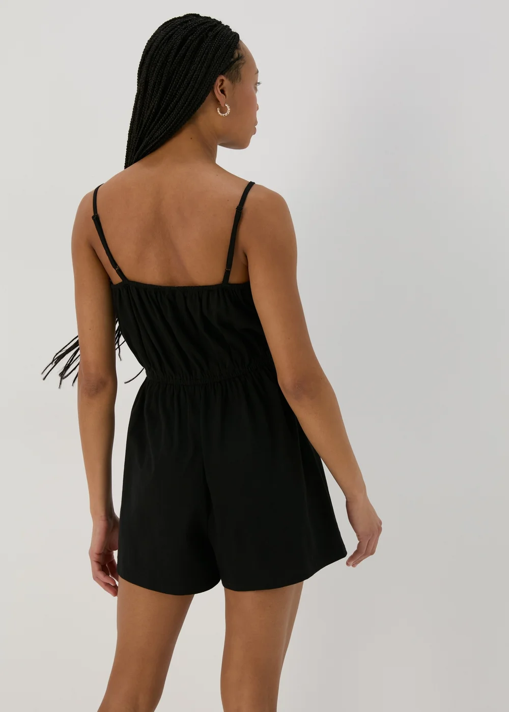 Black Lace Trim Playsuit - S Image 2