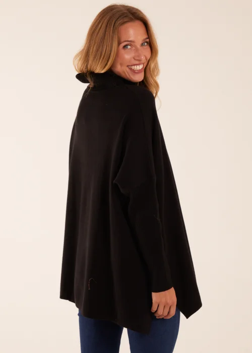 Blue Vanilla Black High Neck Boxy Jumper - S/M Image 2