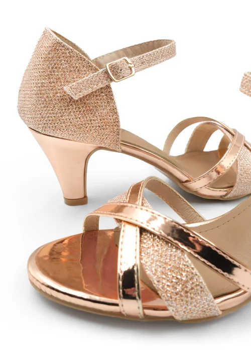 Where's That From Artemis Mid High Heel In Champagne Glitter - 3 Image 2