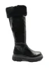 Where's That From Black PU Nevaey Platform Calf High Boots - Size 3 Image 1