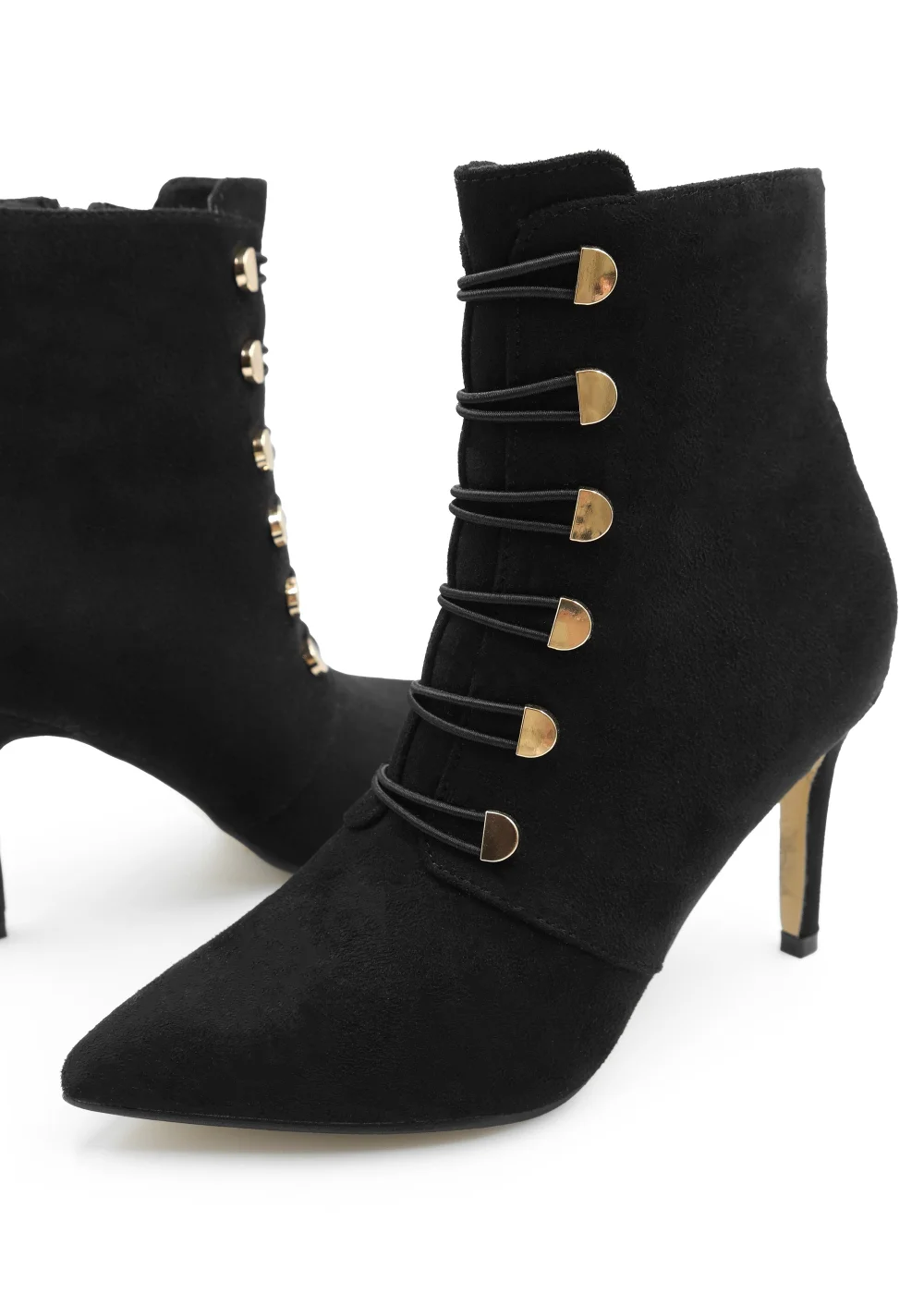 Where's That From Black Faux Suede Blythe Pointed Toe Ankle Boots - Size 6 Image 2