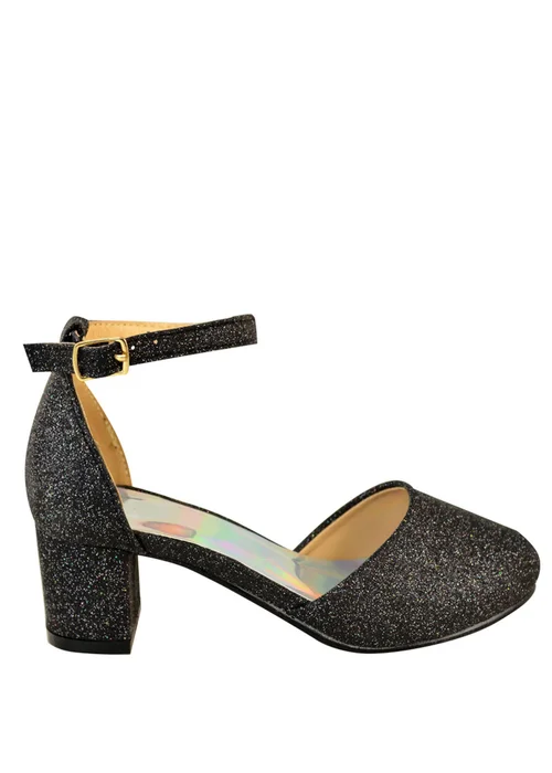 Where's That From Kids Black Glitter Abena Closed Toe Sandals - 2 Image 2