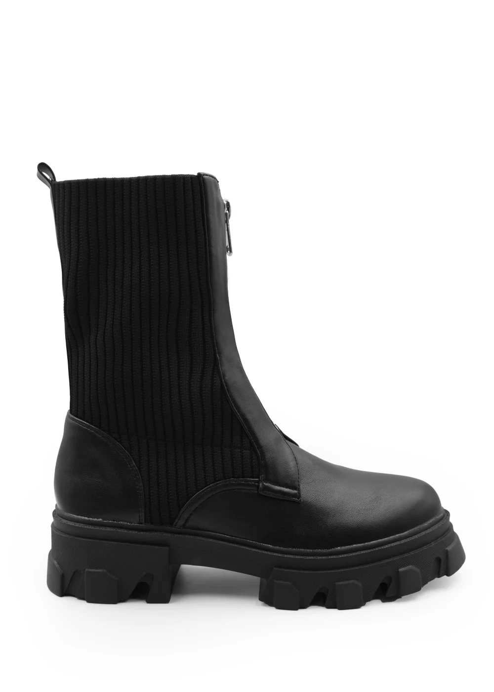 Where's That From Black Pu Skyla Zip Up Calf Boot - 3 Image 1