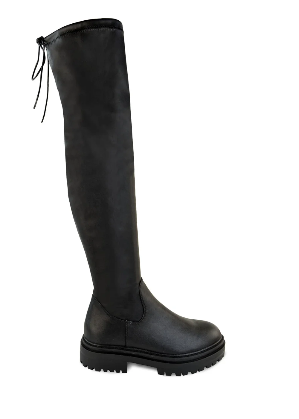 Where's That From Black Dawn Over The Knee Boots - Size 5 Image 1