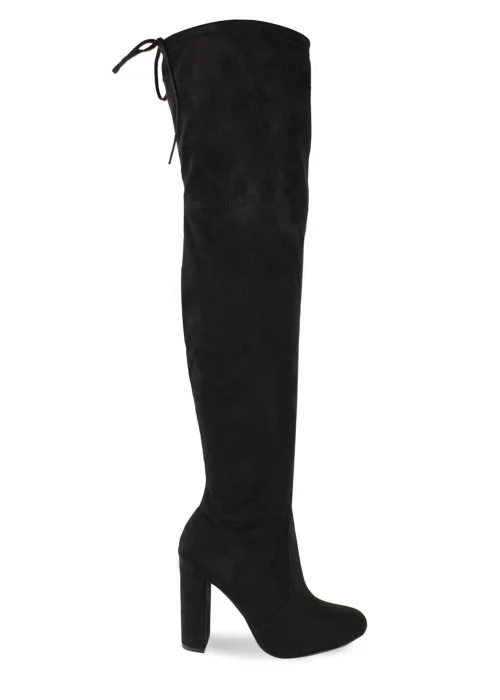 Where's That From Black Dawn Over The Knee Boots - Size 6 Image 1
