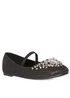 Where's That From Black Libbie Kids Diamante Embellished Platform Shoes - Size 6 Infants Image 2