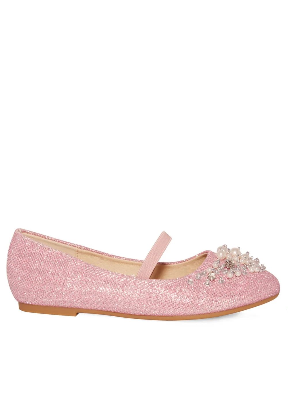 Where's That From Pink Libbie Kids Diamante Embellished Platform Shoes - 2 Image 1