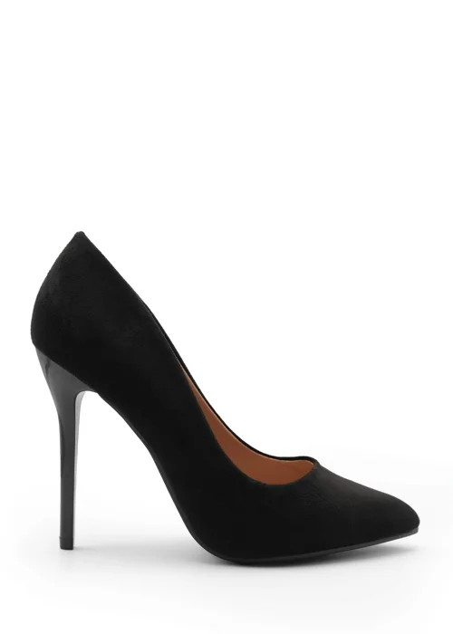 Where's That From Kyra Black Suede High Heel Pumps - Size 5 Image 1