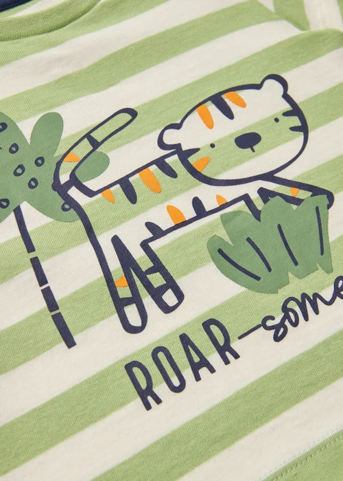 Baby Green Roar-Some T-Shirt (Newborn-23mths) - 0-3 months Image 2