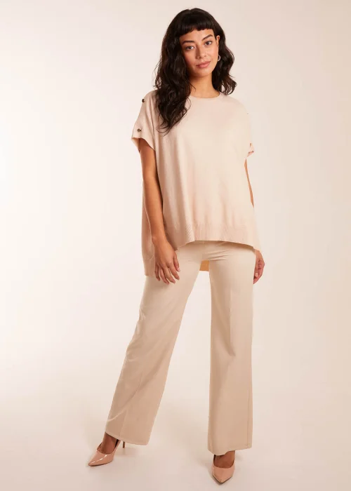 Blue Vanilla Stone Oversized Button Shoulder Top - S/M Image 4