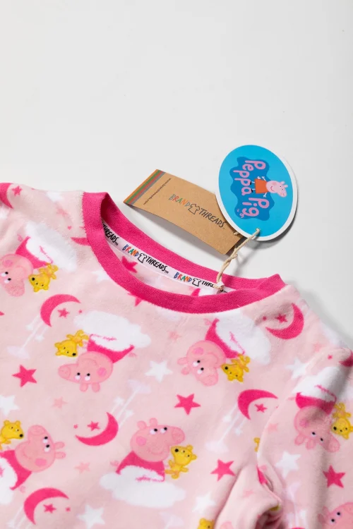 Brand Threads Kids' Peppa Pig Fleece Pyjama Set - Age 12 - 18 Months Image 4