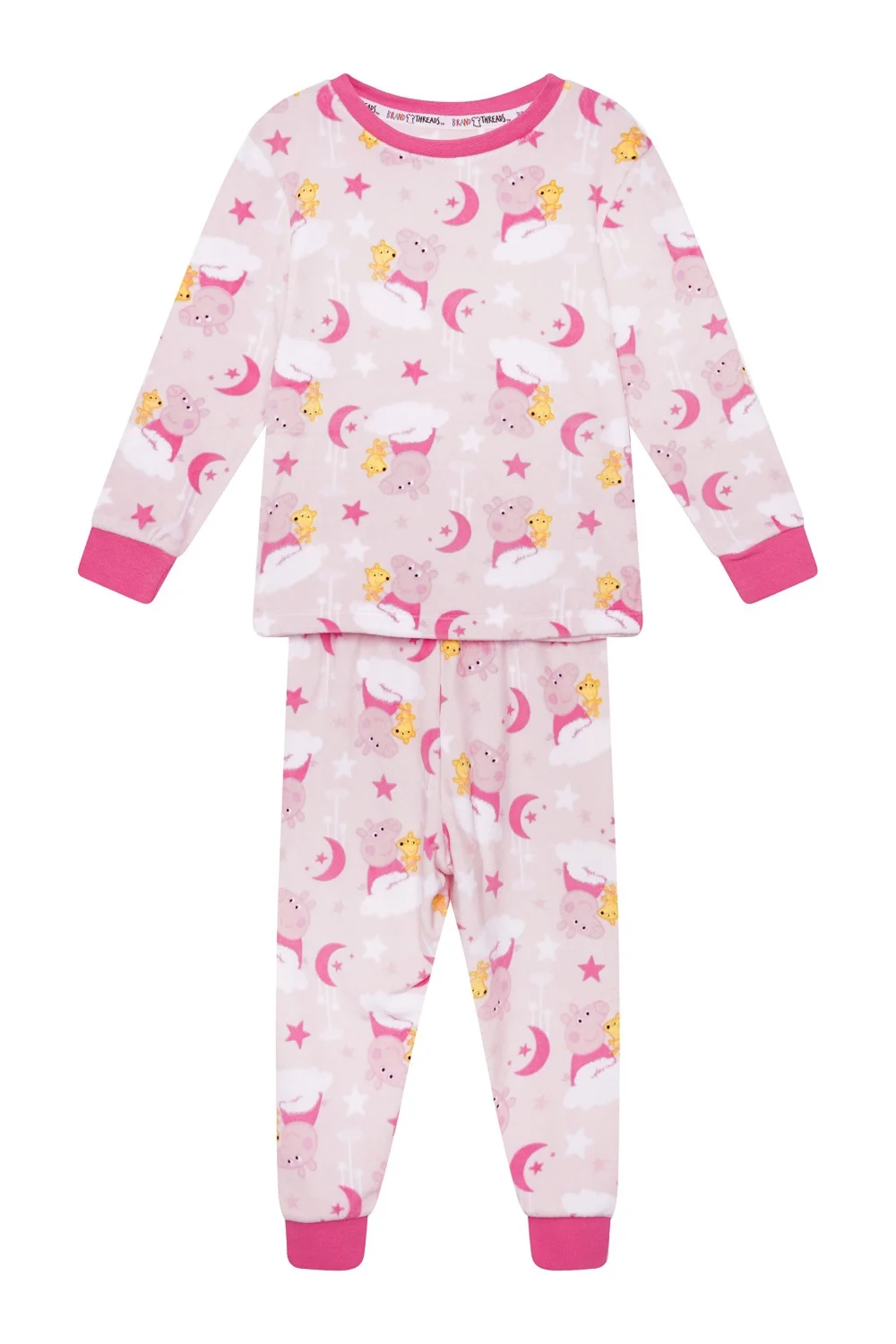 Brand Threads Kids' Peppa Pig Fleece Pyjama Set - Age 12 - 18 Months Image 1