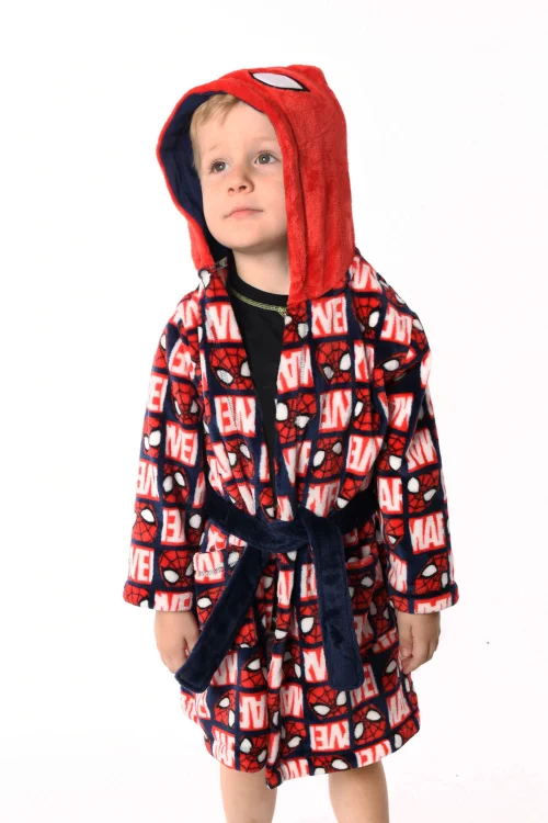 Brand Threads Kids' Spiderman Dressing Gown - Age 4-5 Years Image 3