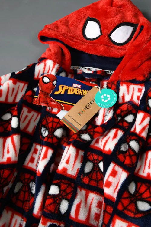Brand Threads Kids' Spiderman Dressing Gown - Age 4-5 Years Image 4