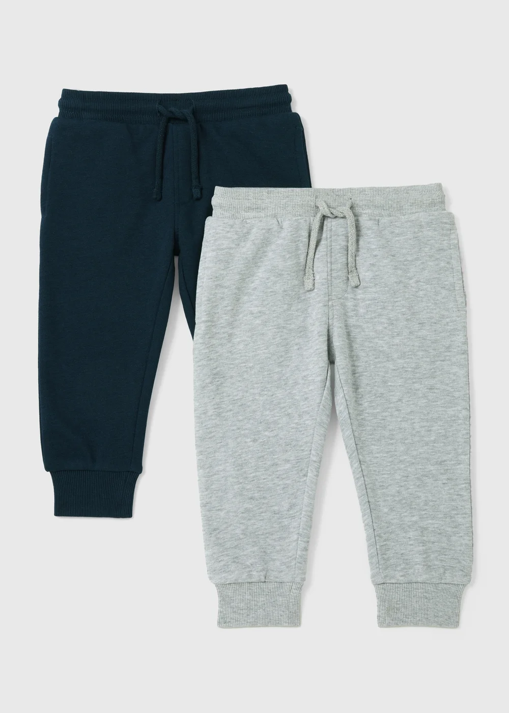 2 Pack Boys Navy & Grey Joggers (1-7yrs) - 1 half year to 2 Image 1