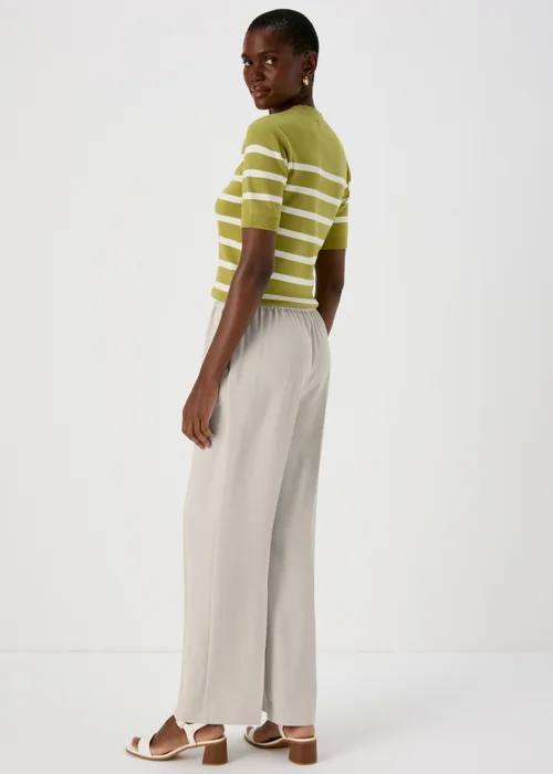 Et Vous Cream Wide Leg Trousers - 8 Image 2