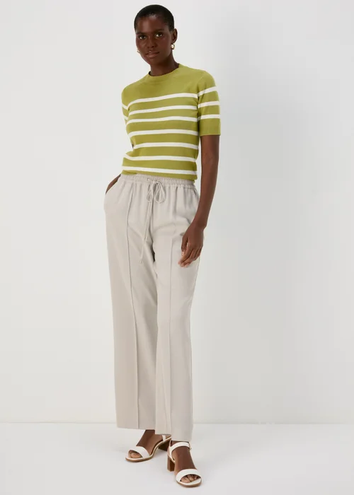 Et Vous Cream Wide Leg Trousers - 8 Image 1