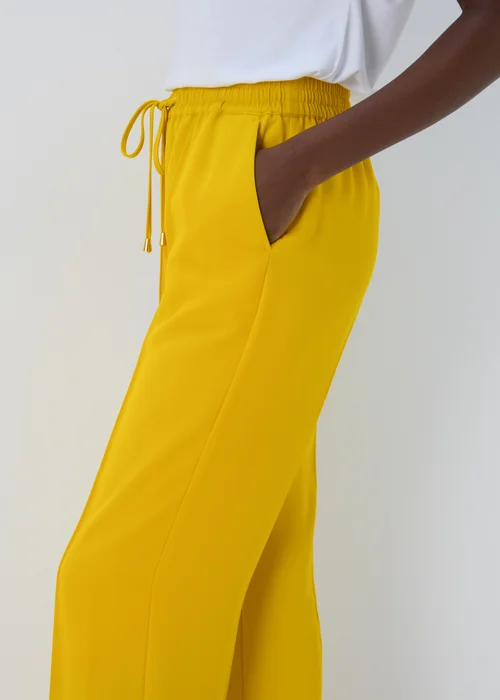 Et Vous Yellow Wide Leg Trousers - 8 Image 3