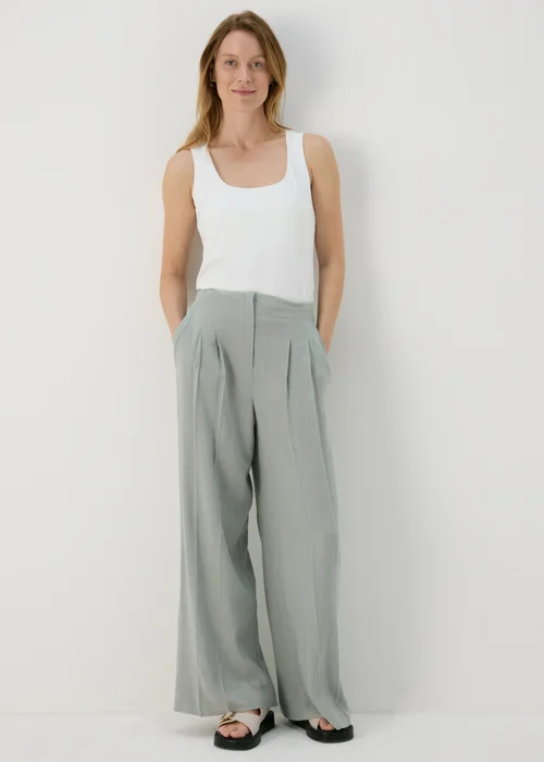 Et Vous Sage Wide Leg Linen Trousers - 8 Image 2