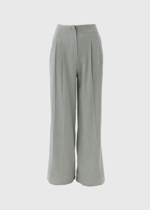 Et Vous Sage Wide Leg Linen Trousers - 8 Image 5