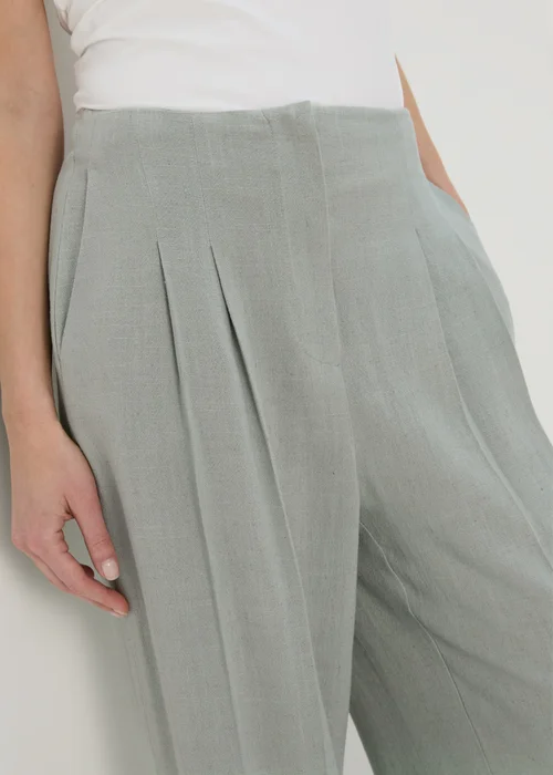Et Vous Sage Wide Leg Linen Trousers - 8 Image 4