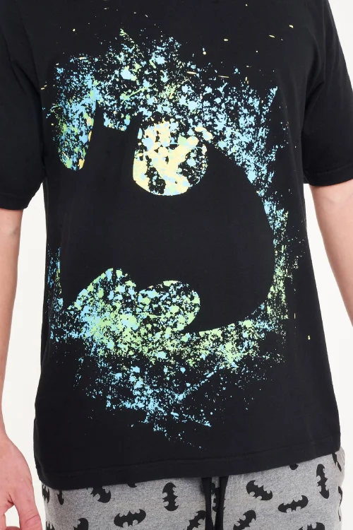 Brand Threads Batman Shorty Pyjama Set - Extra small Image 3