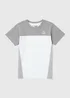 Boys Grey Panel Short Sleeve T-Shirt - Age 7 Years Image 1