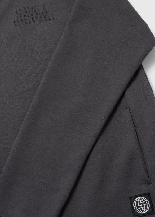 Boys Charcoal interlock Hoodie (7-13yrs) - 7 Yrs Image 2