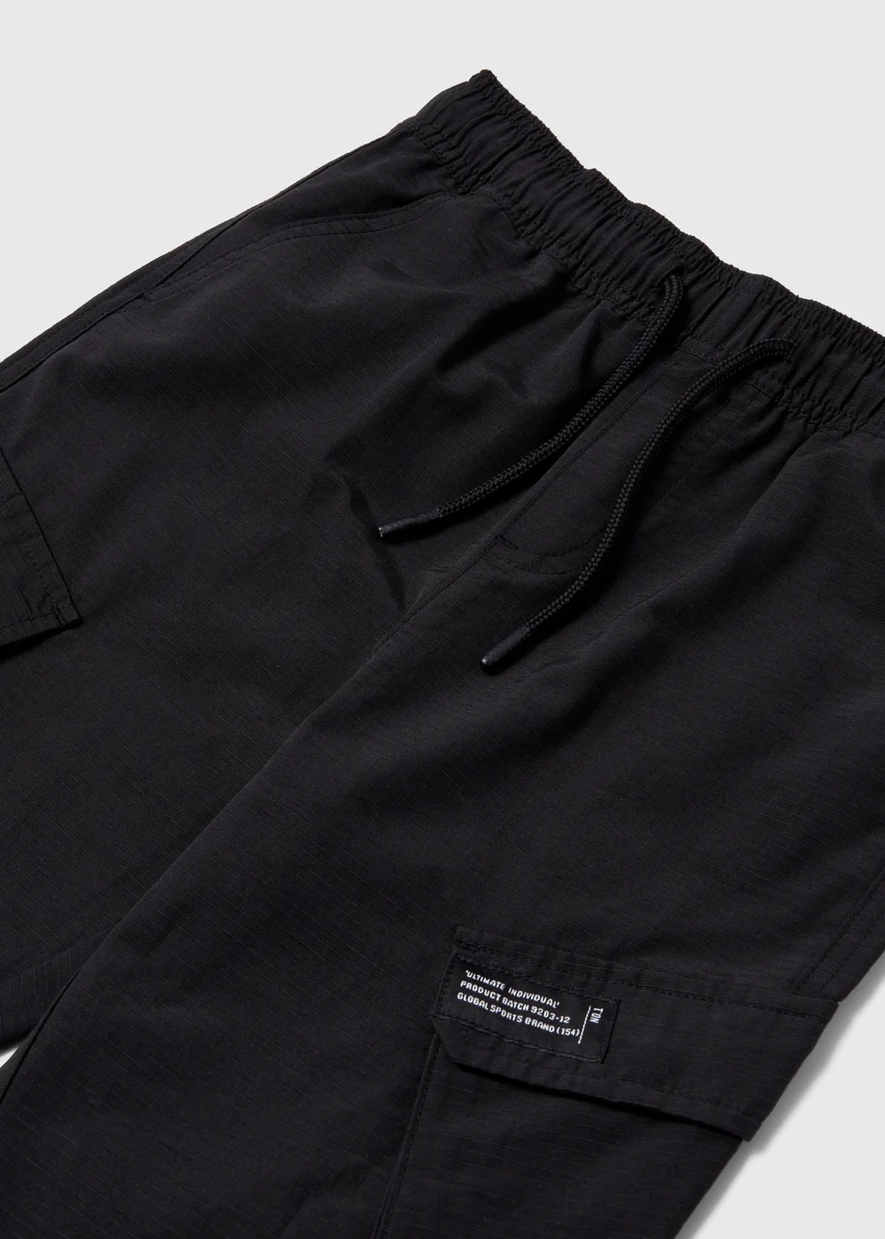 Boys Black Ripstop Cargo Pants (7-13yrs) - 8 Yrs Image 2
