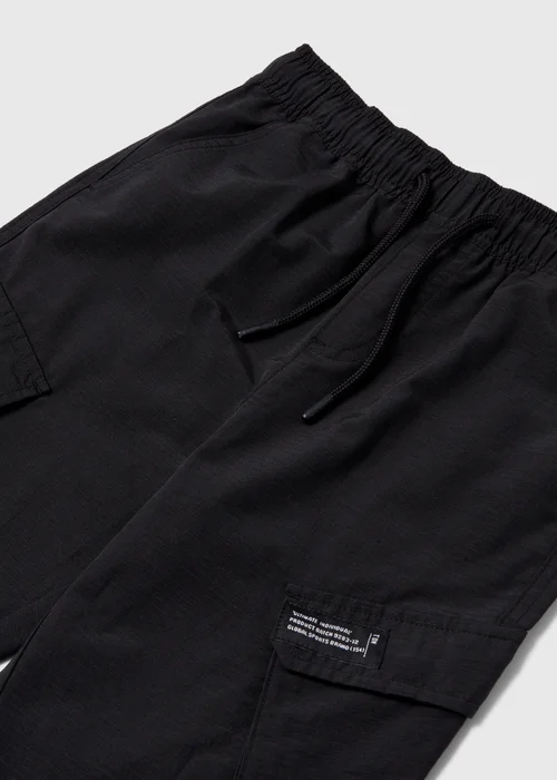Boys Black Ripstop Cargo Pants (7-13yrs) - 8 Yrs Image 2
