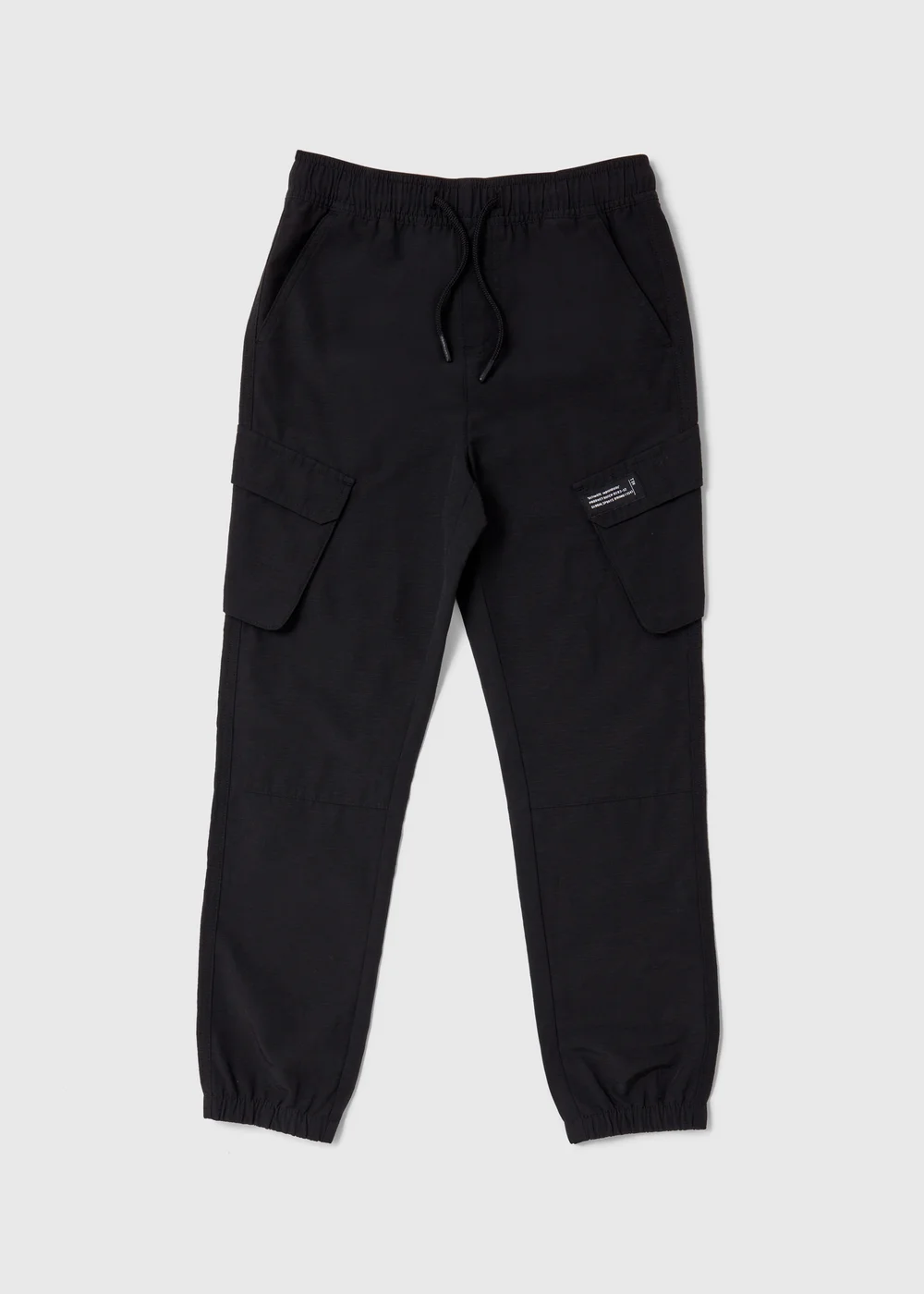 Boys Black Ripstop Cargo Pants (7-13yrs) - 8 Yrs Image 1