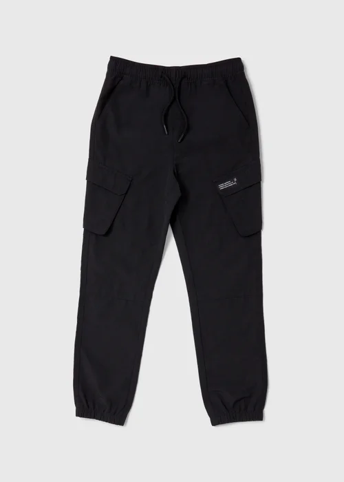 Boys Black Ripstop Cargo Pants (7-13yrs) - 8 Yrs Image 1