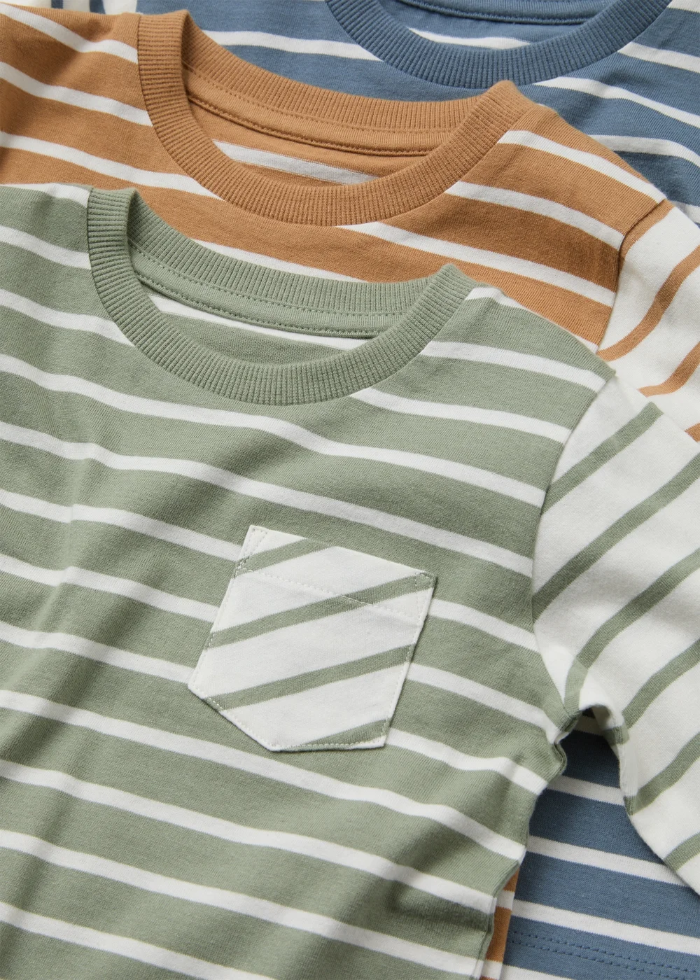 3 Pack Boys Stripe Long Sleeve T-Shirt (1-7yrs) - 1-1.5 Yrs Image 2