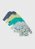 Boys 5 Pack Dinosaur Long Sleeve T-Shirts (1-7yrs) - Age 1 - 1.5 Years Image 1