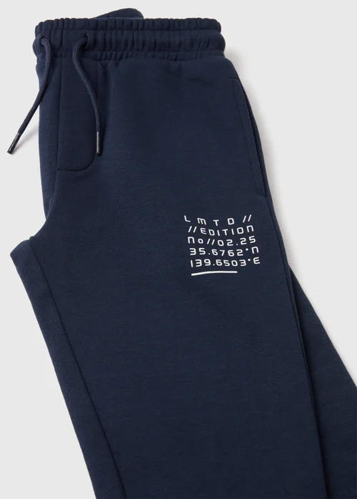 Boys Navy Printed Joggers (7-13yrs) - 8 Yrs Image 2