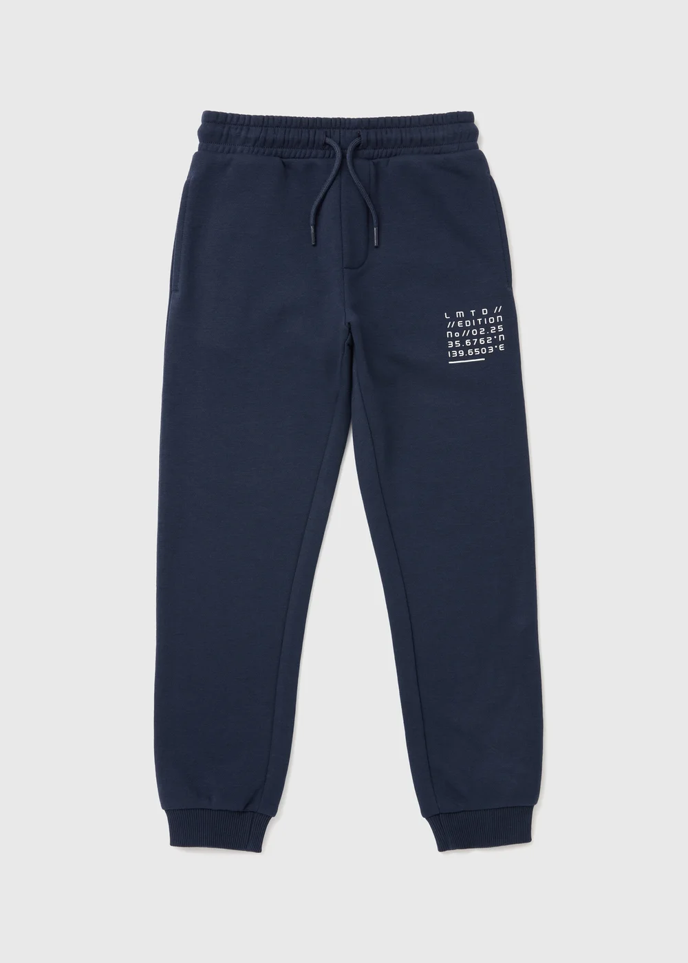 Boys Navy Printed Joggers (7-13yrs) - 8 Yrs Image 1