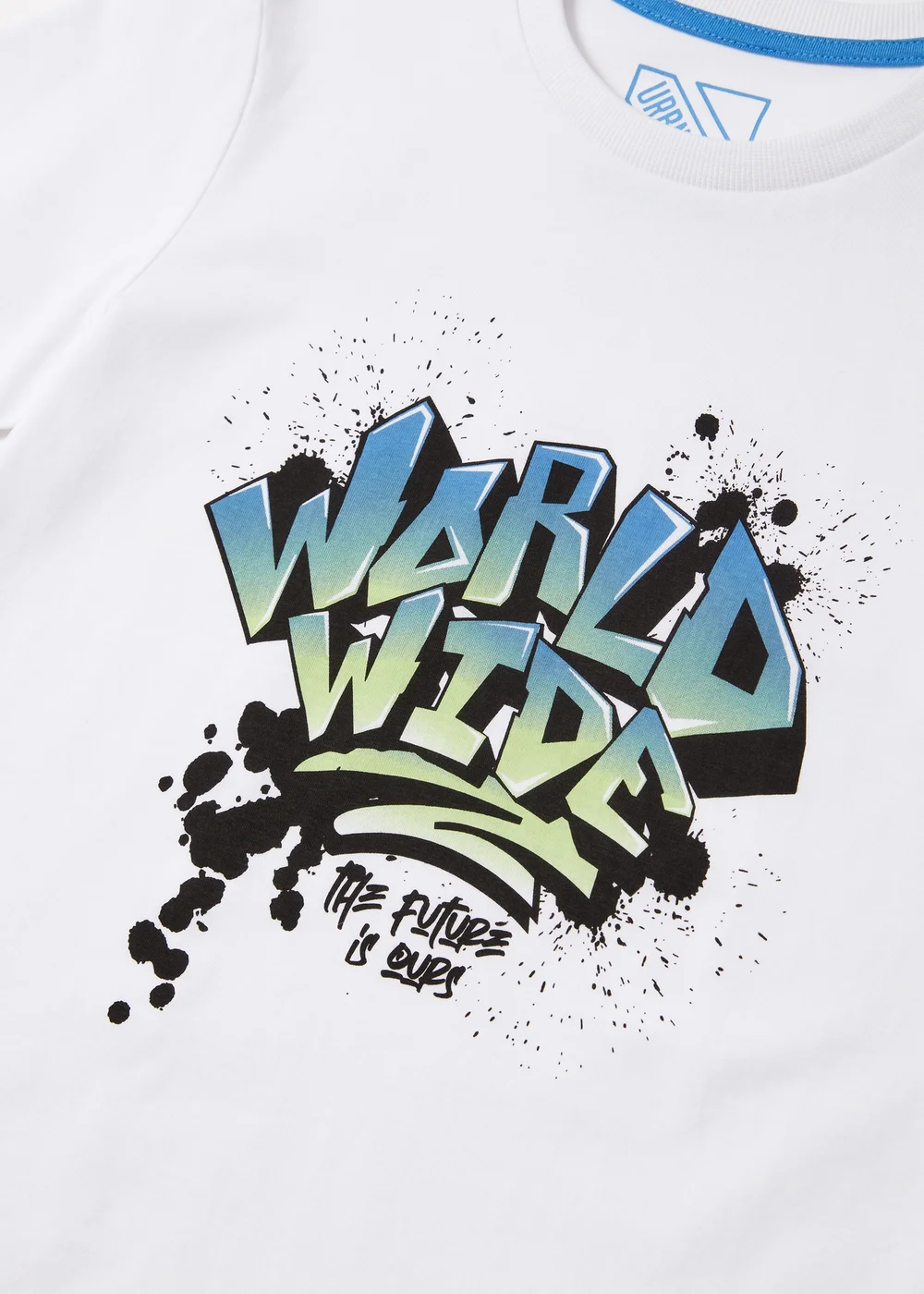 Boys White Graffiti T-Shirt (7-13yrs) - 7 Yrs Image 2