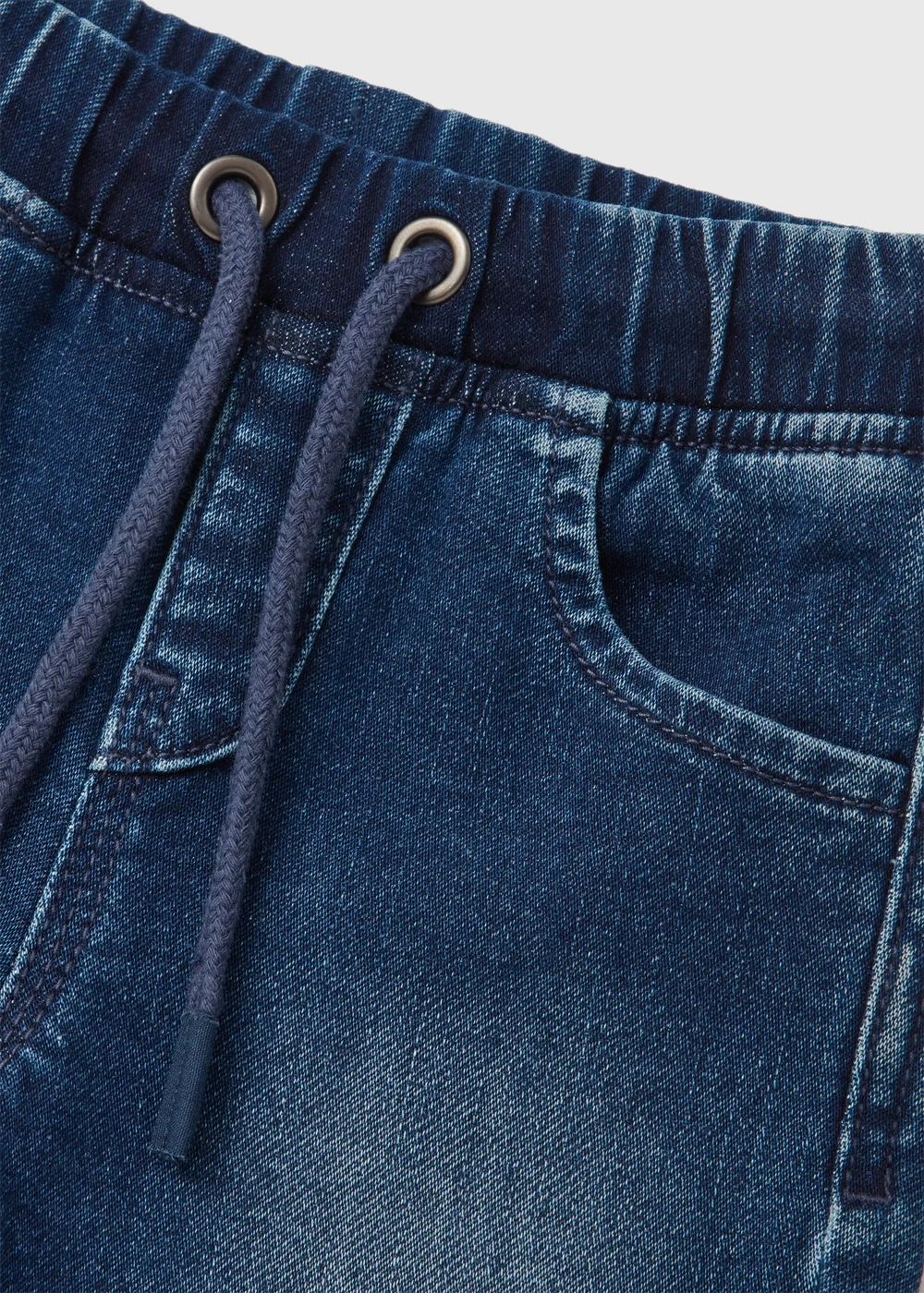 Boys Blue Cuffed Jean Style Joggers (1-7yrs) - 1 half year to 2 Image 2