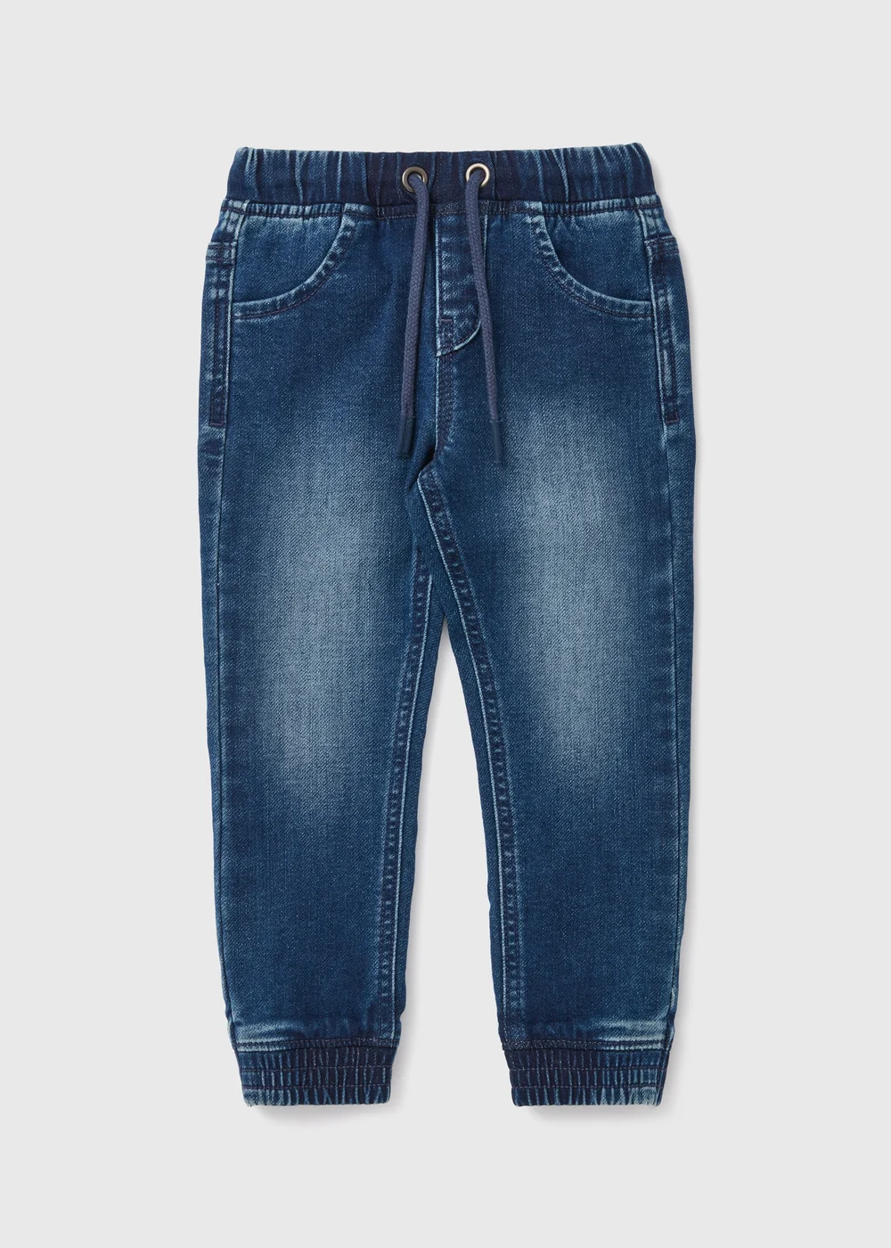 Boys Blue Cuffed Jean Style Joggers (1-7yrs) - 1 half year to 2 Image 1