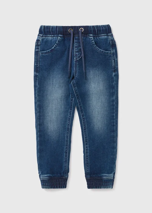 Boys Blue Cuffed Jean Style Joggers (1-7yrs) - 1 half year to 2 Image 1