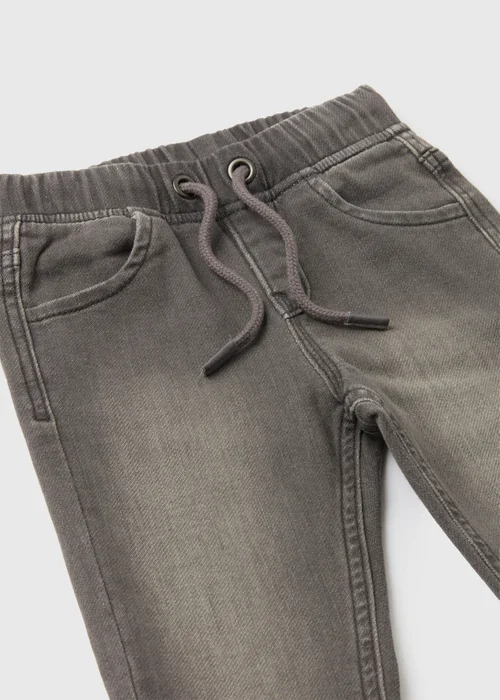 Boys Grey Knitted Cuffed Jeans Joggers (1-7yrs) - 1 half year to 2 Image 2