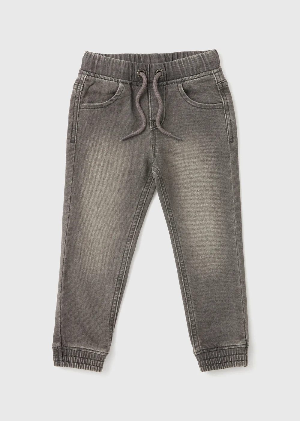 Boys Grey Knitted Cuffed Jeans Joggers (1-7yrs) - 1 half year to 2 Image 1