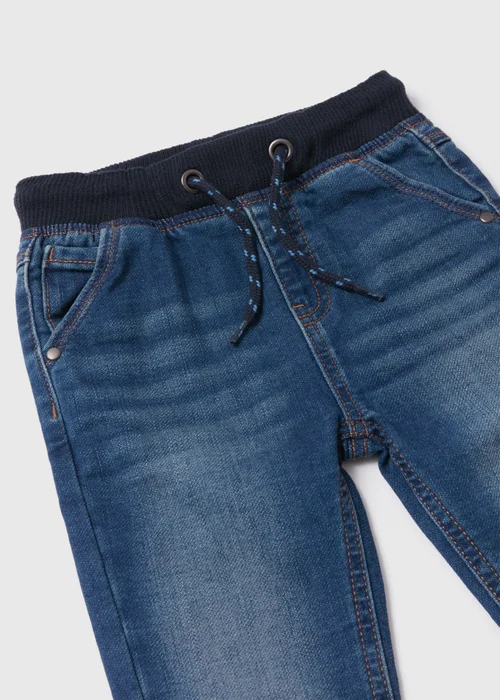 Boys Blue Knitted Waistband Jeans (1-7yrs) - 1 half year to 2 Image 2